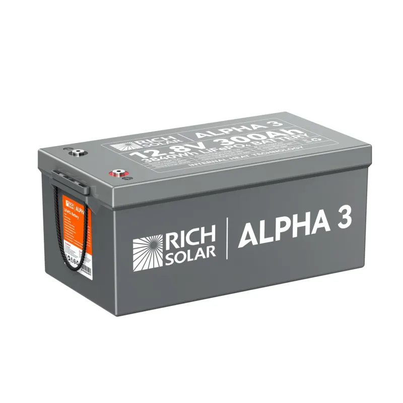 Fast Shipping ALPHA 3 | 12V 300Ah LiFePO4 Battery | 12V Lithium Battery for RVs, Cabins, Off-Grid | 5,000 Lifetime Cycles | Internal Heat Technology | Bluetooth