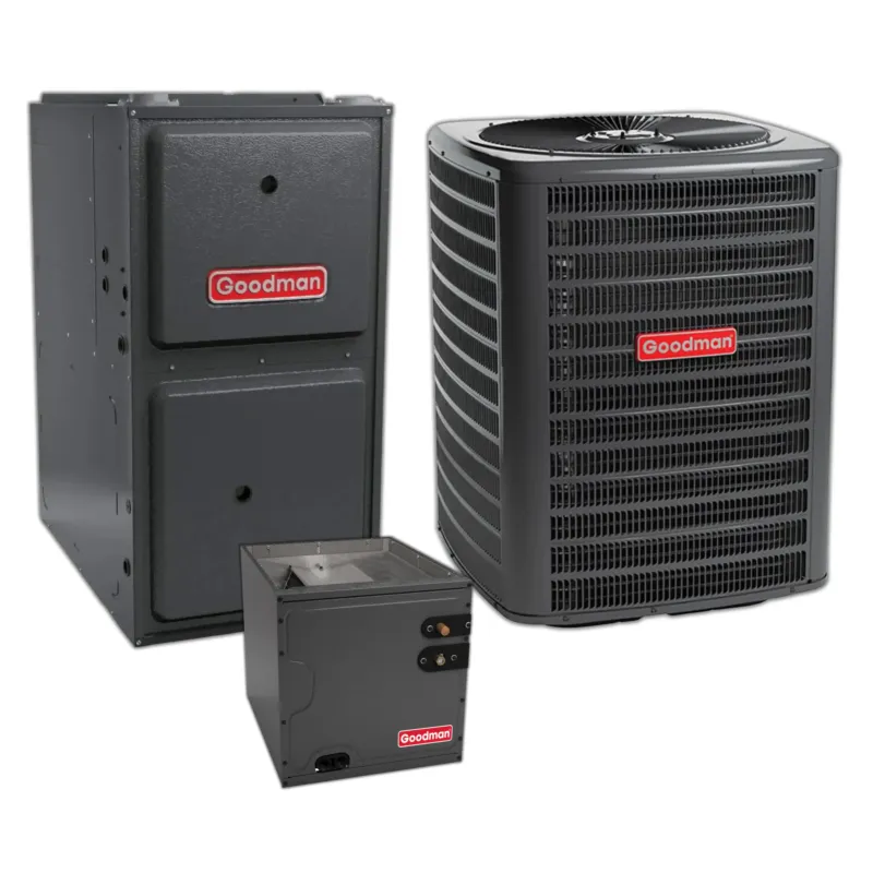 Fan Favorite Goodman 2.5 Ton 15.2 SEER2 Central Air Conditioner, 96% AFUE 60K BTU Gas Furnace and Evaporator Coil