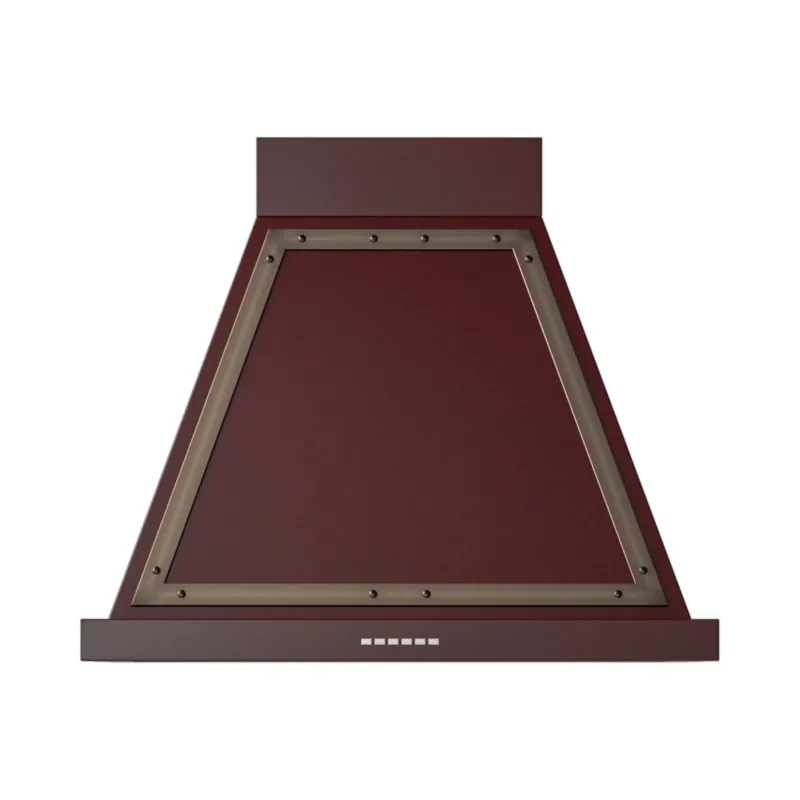 Best Choice ILVE Nostalgie II 30-Inch 600 CFM Wall Mounted Range Hood in Burgundy with Bronze Trim (UANB30BUB)