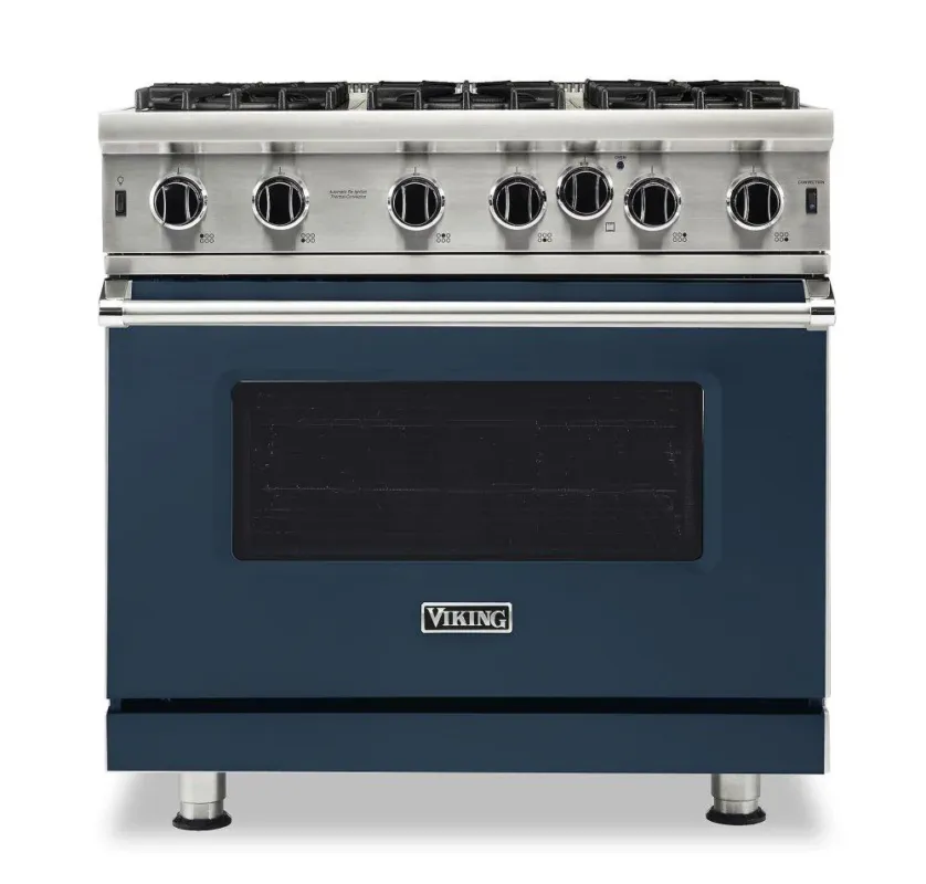 VIKING VGIC53626BSBLP 36" Open Burner Gas Range - VGIC5362 Viking 5 Series Blue Genuine