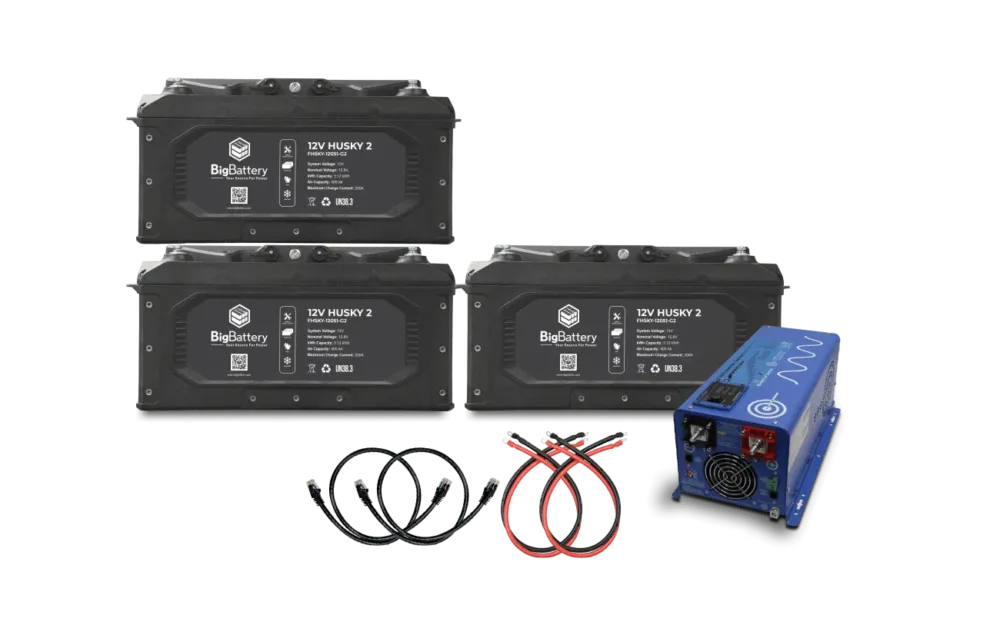 BigBattery 12V 3X HUSKY 2 Power Kit with AIMS (2000W | 15.36kWh) Budget