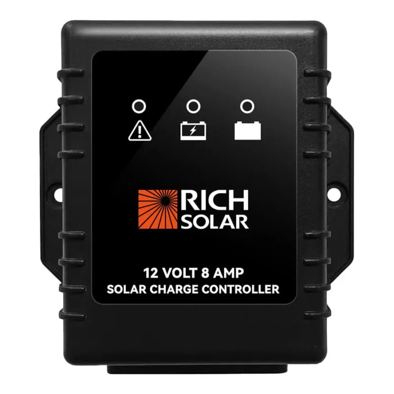 Rich Solar BRAVO Waterproof 8 | 8 Amp 12V Waterproof PWM Solar Charge Controller Luxury