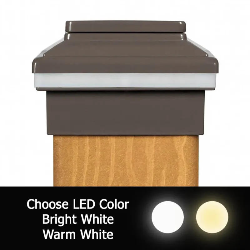 Special Discount Solar Post Cap - 4-3/8 / Bronze / Bright White - $108.00