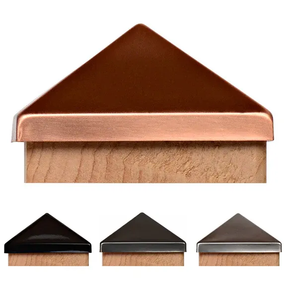 Crafted Metal Post Cap - Copper / 3-1/2" - $10.00