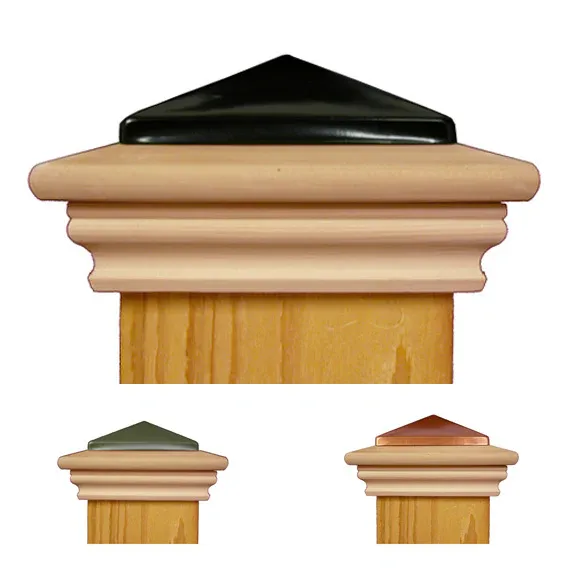 Affordable Wood Post Cap - Copper / Cedar / 7" - $98.00