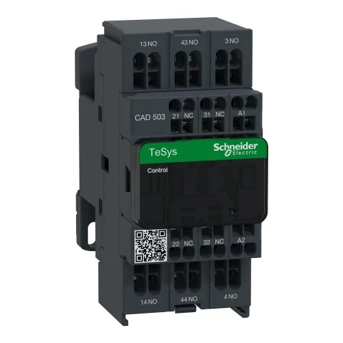Low Price Schneider CAD503P7 Square D TeSys Industrial Relay 230 VAC coil Five Pole 5-NO Single Throw