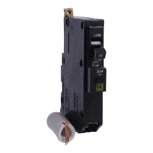 Schneider Electric QOB120VHEPD Mini circuit breaker, QO, 20A, 1 pole, 120 VAC, 22 kA, 30mA grd fault B, bolt on mount Place Order