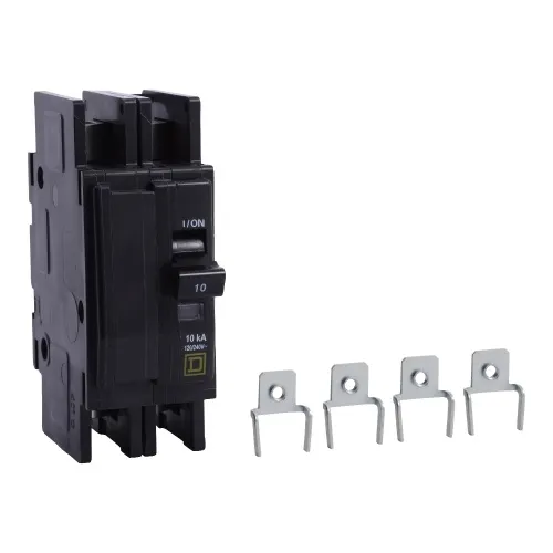 Secure Checkout Schneider Electric QOUR2103100 QOUR Miniature Circuit Breaker, 10A, 2P, 120/240V, 10kA, Mounting Foot