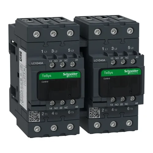 Bargain Schneider Electric LC2D40AG7 TeSys D reversing contactor - 3P(3 NO) - AC-3 - <= 440 V 40 A - coil 120 V AC 60 Hz