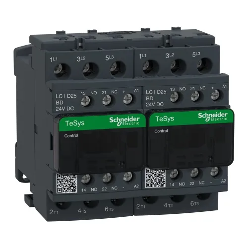 Authentic Schneider Electric LC2D25BD REVERSING CONTACTOR 575VAC 25A IEC