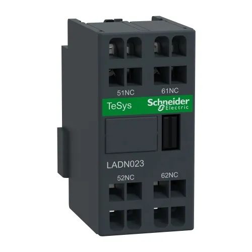 Schneider Electric LADN023 Auxiliary contact block, TeSys D, 2NC, front mounting, spring terminals Fast Shipping
