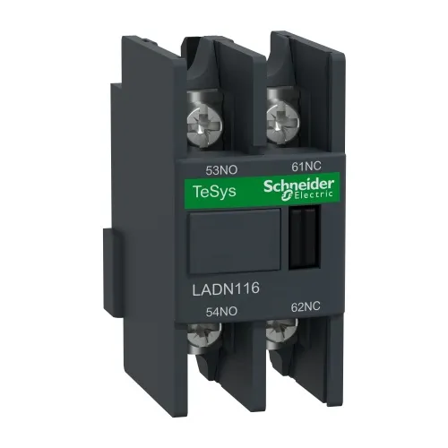 Big Sale Schneider Electric LADN116 Auxiliary contact block, TeSys D, 1NO + 1NC, front mounting, lugs-ring terminals