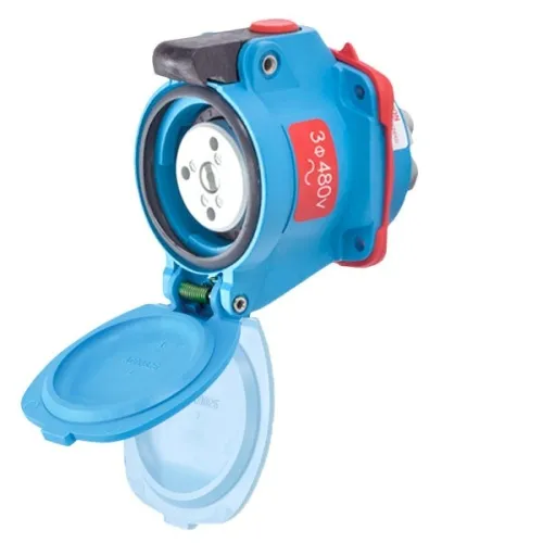 Meltric 63-14043 DSN20 Switch-Rated Receptacle 480 VAC 20A Blue Poly Buy Today