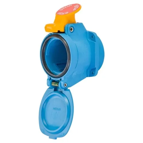 Secure Checkout Meltric 63-14073-375-NC DSN20 Switch-Rated Receptacle 250 VAC 20A Blue Poly