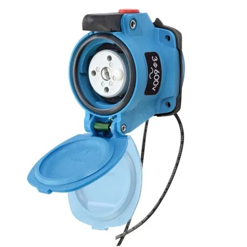 Meltric 63-14143-972-NC DSN20 Switch-Rated Receptacle 600 VAC 20A Blue Poly Must Have