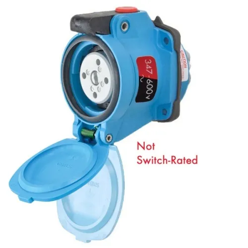 Super Sale Meltric 63-14147-352-843 DSN20 Switch-Rated Receptacle 347/600 VAC 20A Blue Poly