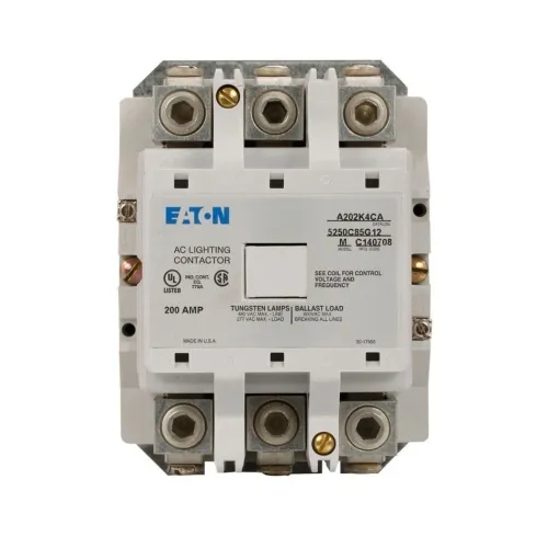 Authentic Eaton A202K4DWM Magnetically Held Lighting Contactor - 200 Amp, 240 Max Volt