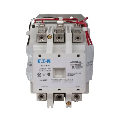 Authentic Eaton A202K3E7M Magnetically Held Lighting Contactor - 100 Amp, 347 Max Volt