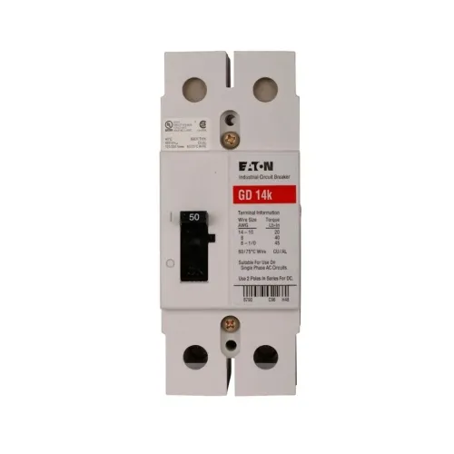 Eaton GD2020C Molded Case Circuit Breaker, C Series, 480 Max Volt, 20 Amp, Two Pole Low Price