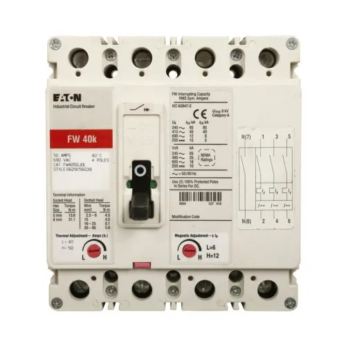 Eaton FWC3032JVH01 Molded Case Circuit Breaker, C Series, 690 Max Volt, 32 Amp, Three Pole Express Delivery