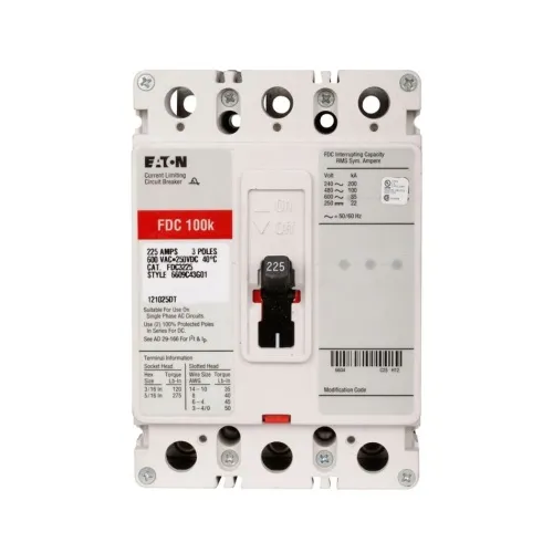 Luxury Eaton FDC3125VSH09 Molded Case Circuit Breaker, C Series, 600 Max Volt, 125 Amp, Three Pole
