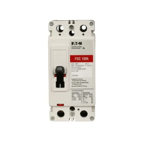 Eaton FDC2150L Molded Case Circuit Breaker, C Series, 600 Max Volt, 150 Amp, Two Pole Buy Direct
