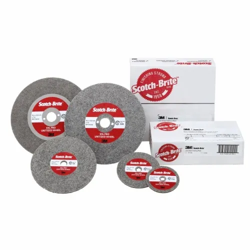 Free Shipping 3M 7100133807 - 3M Scotch-Brite™ EXL PRO Unitized Wheel, EX-UW, 8A Coarse, 6 in x 2.7 mm x 1/2 in