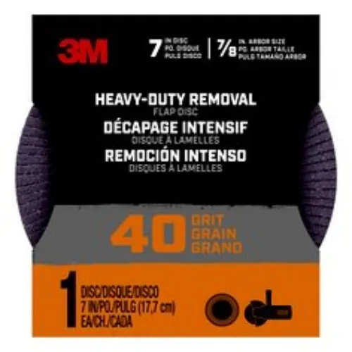 While Supplies Last 3M 7100198043 - Heavy Duty Removal 7 Inch Flap Disc FLPDisc7In40, 40 Grit