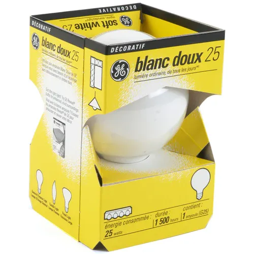 GE 12982 Decorative Globe Light Bulb, 25 Watt, 120 Volt Secure Checkout