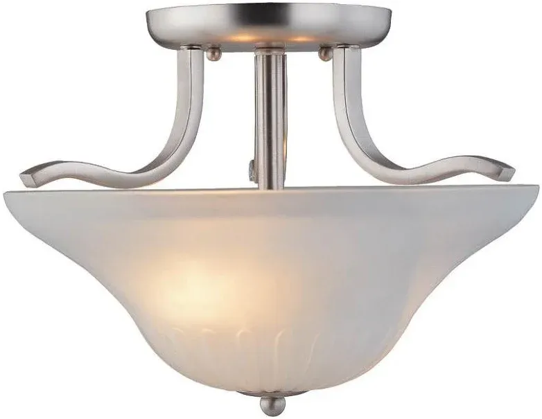 Boston Harbor 1571-2SF-3L Two Light Ceiling Fixture, Brushed Nickel Affordable