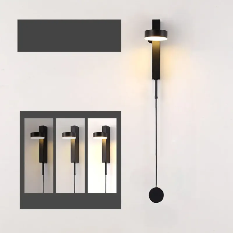 Stylish Wall Lamp for Bedroom with LED Rotating Design - Black / Neutral Light Place Order