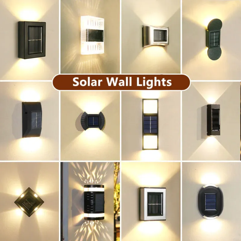 Fast Shipping LED Solar Wall Light Outdoor Waterproof Solar Lamp Fence Deck Garden Patio Pathway Stair Street Landscape Balcony Decoration