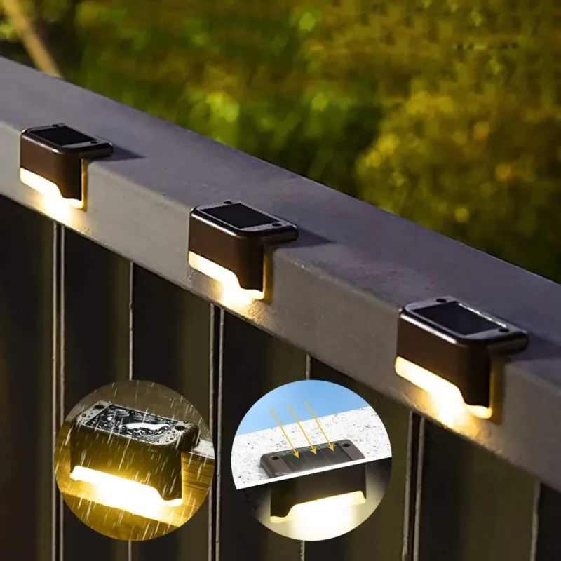 Limited Offer Solar Deck Lights 16 Pack Outdoor Step Lights Waterproof Led Solar Lights for Railing Stairs Step Fence Yard Patio and Pathway