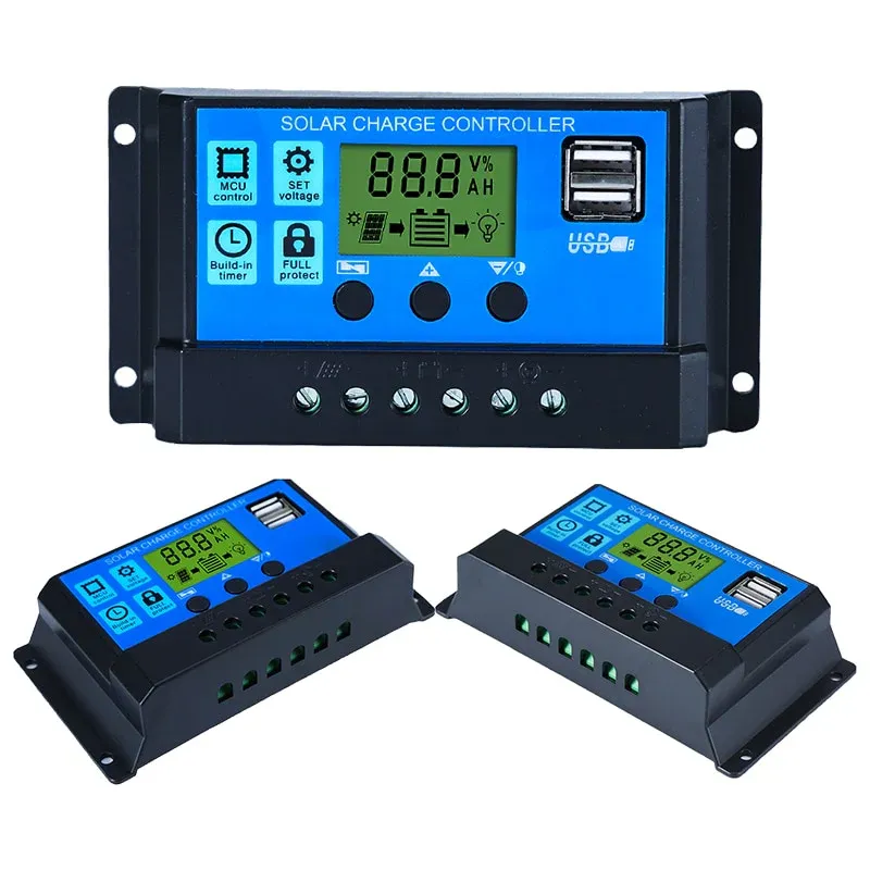 Trending SUYEEGO 30A 20A 10A Solar Controller PWM Battery Charger 12V 24V Auto LCD Display Dual USB 5V Output Solar Panel PV Regulator